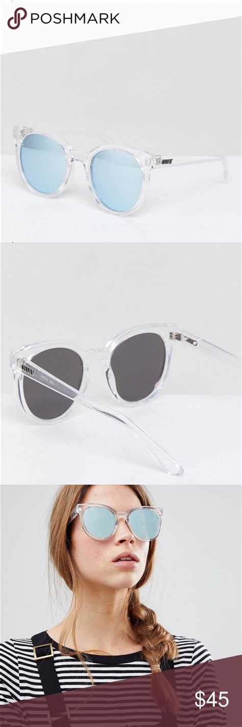 quay clear frame sunglasses.